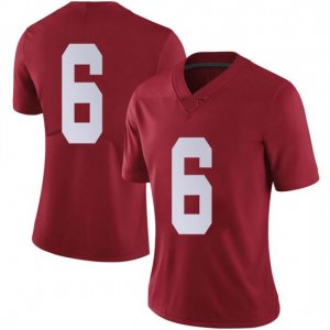 NCAA Women's Alabama Crimson Tide #6 Trey Sanders Stitched College Nike Authentic No Name Crimson Football Jersey HN17X28LI